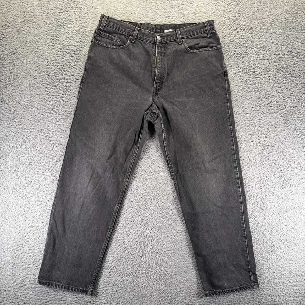 Vintage Levi's Jeans Men 36x30 Black Cotton Denim Straight Relaxed Travel Baggy